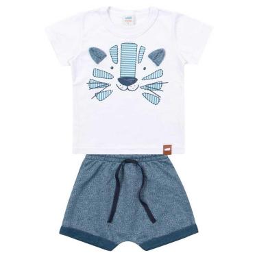 Imagem de Conjunto Bebê Menino Camiseta E Bermuda Saruel Marlan-Masculino