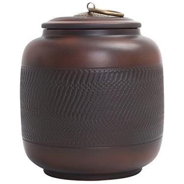 Imagem de Conjunto de chá de cerâmica Puer Tea Caddy de 16,8 cm para casa, conjunto de chá Kung Fu cerimônia de chá