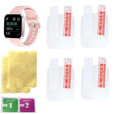 Imagem de Protetor de tela OCTelect para relógio inteligente amokeoo com 4 peças em um pacote