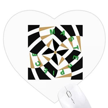 Imagem de Masterpiece Mouse pad de borracha com blocos de intervalos e confusão de coração para escritório