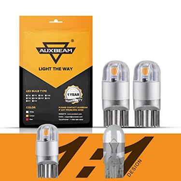 Imagem de Auxbeam Lâmpadas LED 194 T10 Amarelo âmbar, Sem Polaridade Extremamente Brilhante 168 W5W Luzes Interiores de Carro, Lâmpada de Substituição T10 para Luzes de Matrícula, Luz de Mapa de Domo, Luzes de