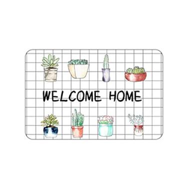 Imagem de Tapetes de banheiro para banheiro não deslizantes coloridos brancos 16 x 119 cm Tapetes de banheiro com espuma de memória - Tapete de banheiro de secagem rápida