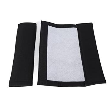 Imagem de 2 pacotes de cinto de segurança macio,Capas de cinto de segurança para adultos, almofada de cinto de segurança, ajuda a proteger seu pescoço e ombro, almofada de cinto de segurança (black)