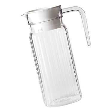 Imagem de Jarra de acrílico com tampa e bico da Homozy [800 ml] ótima para suco caseiro e chá gelado ou para garrafas de leite de acrílico