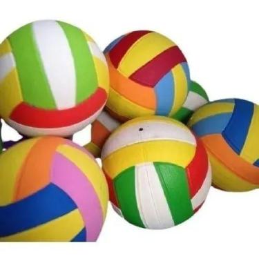 Imagem de Bola De Vôlei Praia 21cm Colorida Lazer Esporte - Real