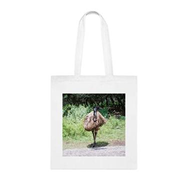 Imagem de Bolsa Emu, Emu Tote Presente, Bolsa de Ombro Emu, Bolsas Reutilizáveis Emu, Cesta de Aniversário de Natal, Ideia de Presente Para Ela, Presente Para Eu, Bolsa Feminina, Branco