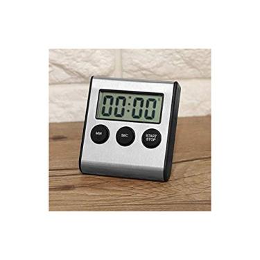 Imagem de Relógio despertador com temporizador de parede digital para cozinha temporizador com alarme alto grande dígito com alarme alto, grande dígito, suporte traseiro