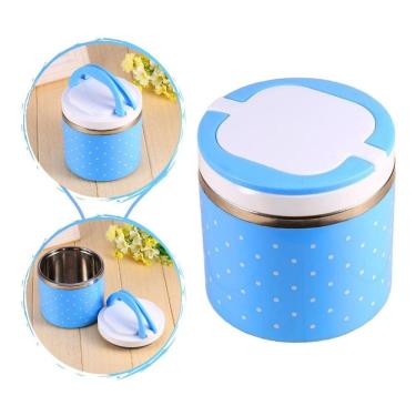 Imagem de Marmita Inox Vedação Térmica Parede Dupla C/ Alça 450ml