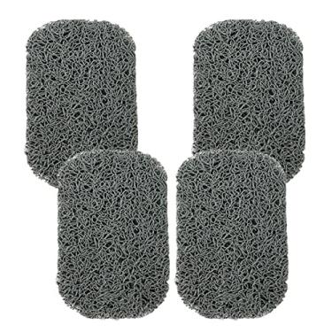 Imagem de Suporte de acessório autodrenante protetor de de pvc inserção antiderrapante durável multiuso almofada de suporte de barra de, Cinza escuro