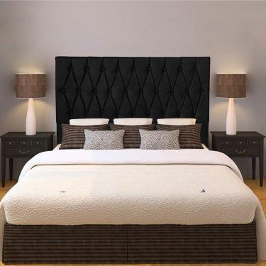 Imagem de Cabeceira Solteiro 0,90M Paris Suede Preto