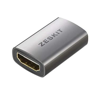 Imagem de Acoplador HDMI Zeskit V2 de alumínio blindado completo conectores banhados a ouro 24 K (fêmea para fêmea)