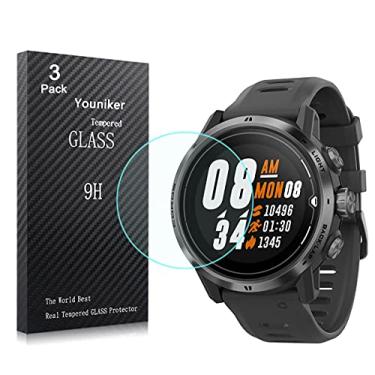 Imagem de Youniker Pacote com 3 películas protetoras de tela COROS Apex Pro de vidro temperado para Coros Apex Pro Watch película protetora de tela de vidro 9H dureza 0,3 mm slim anti-riscos anti-impressão digital sem bolhas