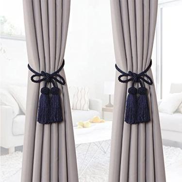 Imagem de Suportes de cortina Cinta de borla sem instalação simples acessórios de cortina de alça de cortina, T2,2 PCS