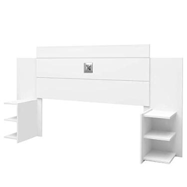 Imagem de Cabeceira Extensível com Mesa de cabeceira Acapulco Branca - 1 Cabeceira