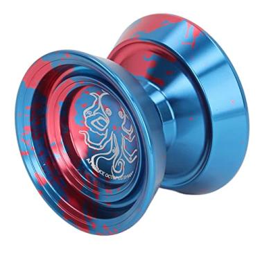 Imagem de Yoyo sem resposta, Yoyo de Metal para Adultos Yoyo Avançado Jogadores Yoyo, Yoyo Profissional com 3 Yoyo Strings Glove, Yoyo Ball para Crianças Iniciantes Presentes de Natal Truque (Azul)