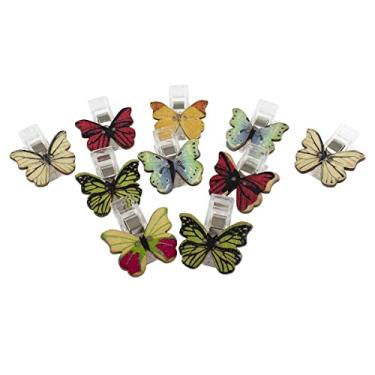 Imagem de 20 Mini Prendedor Clips Borboleta Prender Tecidos Patchwork