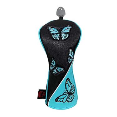 Imagem de Deevoka Headcovers de madeira de golfe, manga protetora de anti Head Cover para acessórios esportivos transporte de, Preto FW