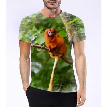 Imagem de Camisa Camiseta Mico Leão Dourado Primata Mata Atlântica 2 - Estilo Kr