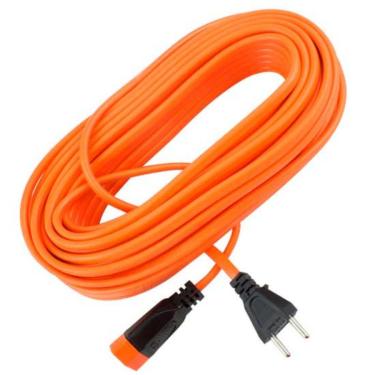 Imagem de Cordão Prolongador Macho/Fêmea 2P+T Hardwork Cabo PP Plano 3x2,50mm² 20A 250V Laranja - Daneva 5 Metros Cod. DN1698