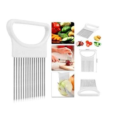 Imagem de Utensílios de Cozinha Suporte Para Cortar e Fatiar Cebolas, Legumes e Peixes 11 x 8 CM na Cartela