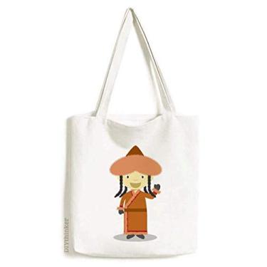 Imagem de Smile Overcoat Mongólia, bolsa de lona, bolsa de compras, bolsa casual