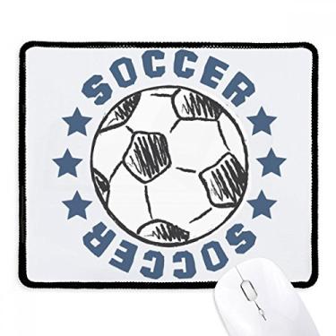 Imagem de Mousepad de futebol esportivo com borda costurada, tapete de borracha para jogos