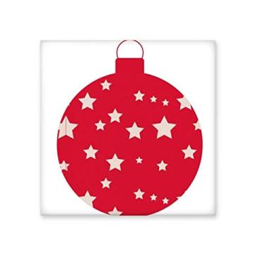 Imagem de Pedra adorna de tijolos vitrificados de cerâmica do festival vermelho com estrela de Natal