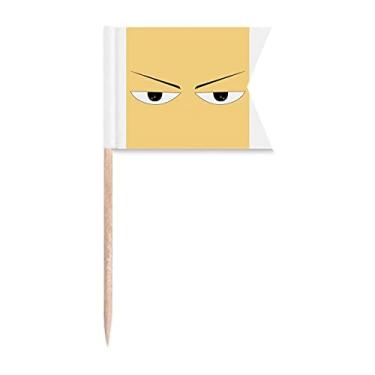 Imagem de Stare Gaze Huer Comics Sinalizadores de palito de peixe com marcação de rotulagem para bolo de festa, comida de queijo