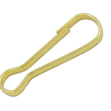 Imagem de Bluemoona 200 peças – Ganchos de mola de metal 2,5 cm bolsa de 25 mm Pulis clipe de encaixe para chaveiro de cartão de identidade de cordão, Dourado, Length:1" 25mm, 1