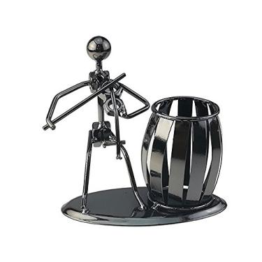 Imagem de Suporte para caneta de aço do Homem de Ferro de Música, Pote de Lápis, Secretária, Decoração de Música, Brinquedo, Presente (C161 Violino)