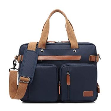 Imagem de Mochilas para Notebooks Mochila Multifuncional Impermeável para Viagens Trabalho Escolar 17.3 Polegadas Nylon, Azul
