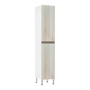 Imagem de Paneleiro Simples 40cm 2 Portas Pérola Branco Polar C/Legn