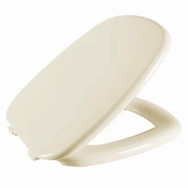 Imagem de Assento Sanitário Like Pergamon (Bege Claro) Tampa para Vaso Celite Almofadado