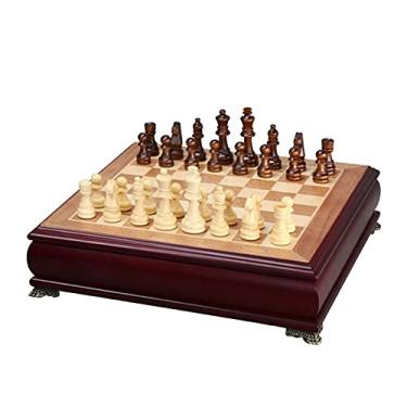 Conjunto de xadrez magnético ASNEY atualizado, conjunto de madeira