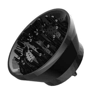 Imagem de Generic Ferramentas de salão de fixação difusor de cabelo cabem secador de cabelo dobrável de 1,4 polegadas-3 polegadas para cabelos longos cacheados e, preto