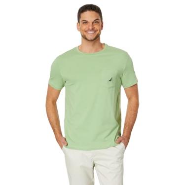 Imagem de Nautica Camiseta masculina com bolso, Verde claro, GG