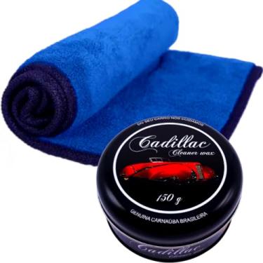 Imagem de Cera Limpadora Automotiva Cleaner Wax 150g Cadillac Toalha 2 Lados 600gsm Vonixx