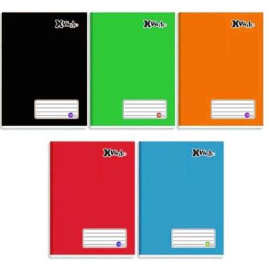 Imagem de Kit 10 Caderno Diferente Color 96 Folhas Costurado Capa Dura - Maxima