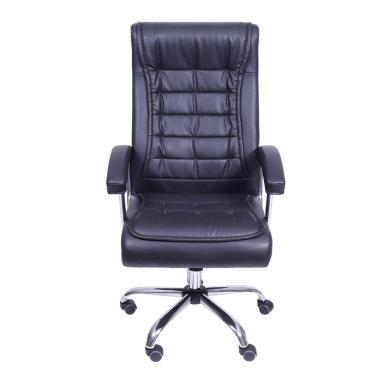 Imagem de Cadeira para Escritório Presidente com Mola Ensacada Estofada em Sintético Oslo 3321 Or Design Preto/Cromado