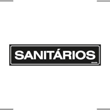 Imagem de Placa De Sinalização Sanitários 30x7 Ekomunike - A-402 F9e