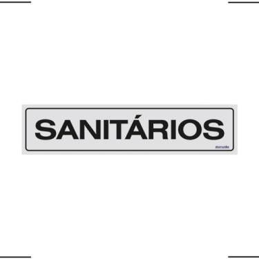 Imagem de Placa De Sinalização Sanitários 30x7 Ekomunike - B-502 F9e