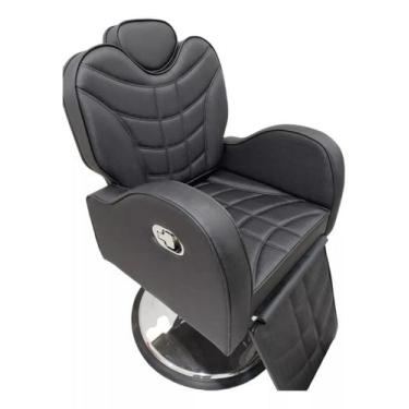 Imagem de Poltrona Cadeira Reclinável Para Barbeiro E Cabeleireiro - Preto It -