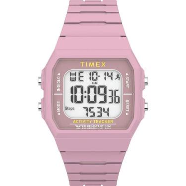 Imagem de Relógio Timex Feminino Ref: Tw5m55800 Digital Retangular Pedômetro Pink