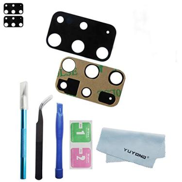 Imagem de YUYOND Substituição de vidro original original da câmera traseira para Samsung Galaxy S20 Plus (todas as operadoras) com adesivo pré-instalado com kit de ferramentas de reparo (não para S20)
