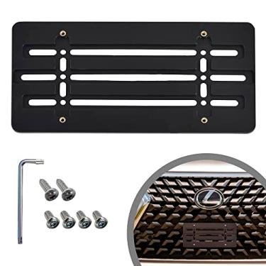 Imagem de Suporte de placa de licença de para-choque dianteiro para Lexus 2000-2022, conjunto de suporte de placa com 6 kit de parafusos e chaves de parafuso exclusivo, kit de montagem de etiqueta de licença, suportes de placa de qualidade, acessórios de carro premium