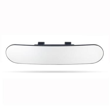 Imagem de LoyaGour Espelho retrovisor para carro, extensor de espelhos panorâmicos panorâmicos amplos de 30 cm, design de canto arredondado, espelho retrovisor interno com clipe universal para caminhão e SUV