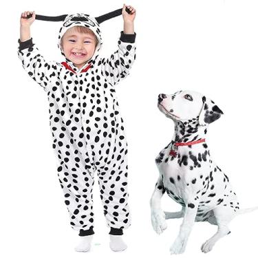 Imagem de Waghaw Fantasia infantil unissex para bebês e animais de estimação macacão de Halloween para bebês, Branco, vermelho, 2-3 Anos