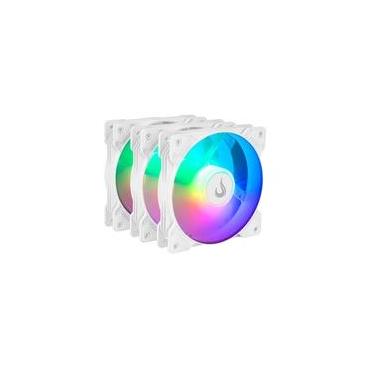 Imagem de Kit com 3 Ventoinhas Rise Mode X, 120mm, Led ARGB, Branco - RM-XLD-02-ARGB