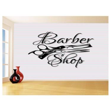 Imagem de Papel De Parede 3D Barbearia Barber Shop Logo 3,5M Brb16