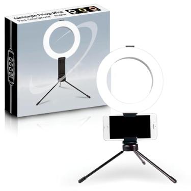 Imagem de Ring Light Profissional P/Celular Com Tripé 14cm Led 7.4W